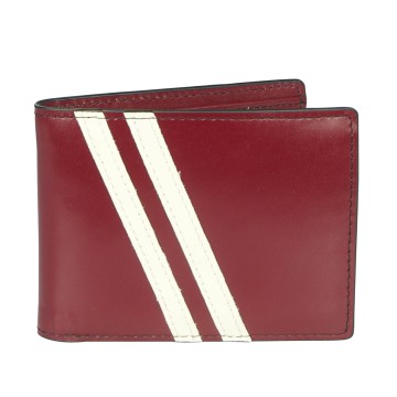 Leather Wallet with Coin Pouch Roadster - Dark Red