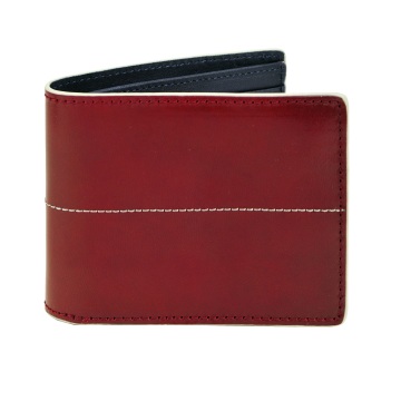 Thunderbird Leather Wallet - Red/Blue