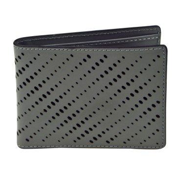 Leather Wallet with Coin Pouch Reverb - Grey