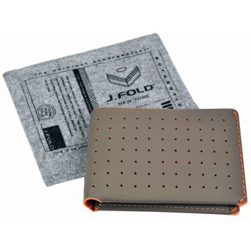 Leather Wallet Overstone - Grey