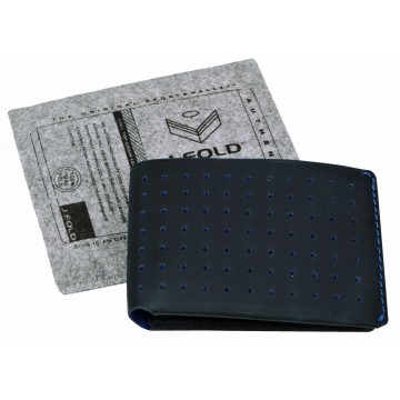 Leather Wallet Overstone - Navy/Blue