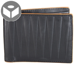 IsoscelesLeather Wallet with Coin Pouch - Black